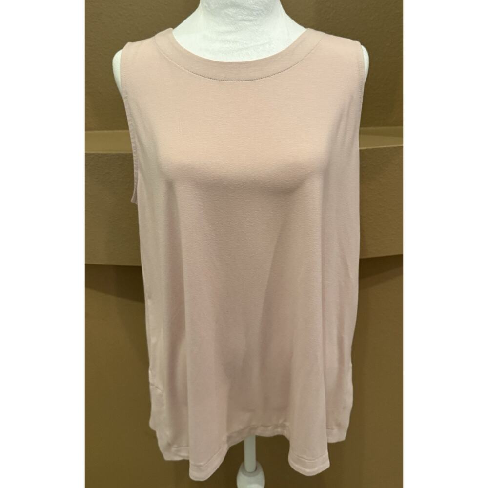 J Jill Whatever Collection Women’s Sleeveless Pink Tunic Blouse Size LP